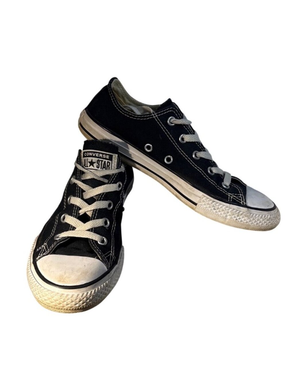 Converse All Star Black Low Top Canvas Sneakers Youth Size 3